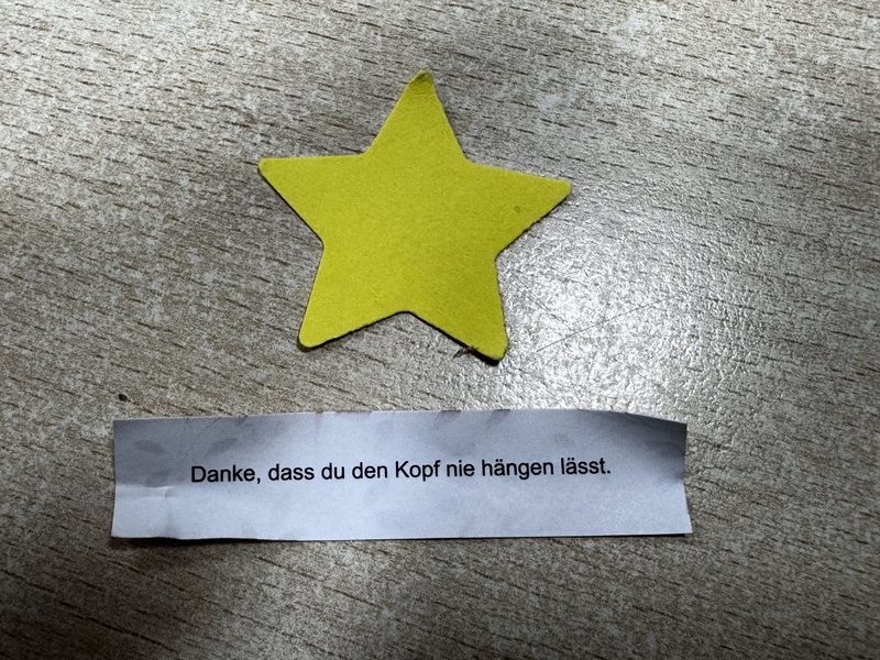 Titelbild für Beitrag: Danke, dass du den Kopf nie hängen lässt